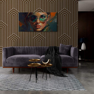Luxurious Color Worlds: Design Canvas. Fir Green, Dark Green, Gray. by Luisa Viktoria.