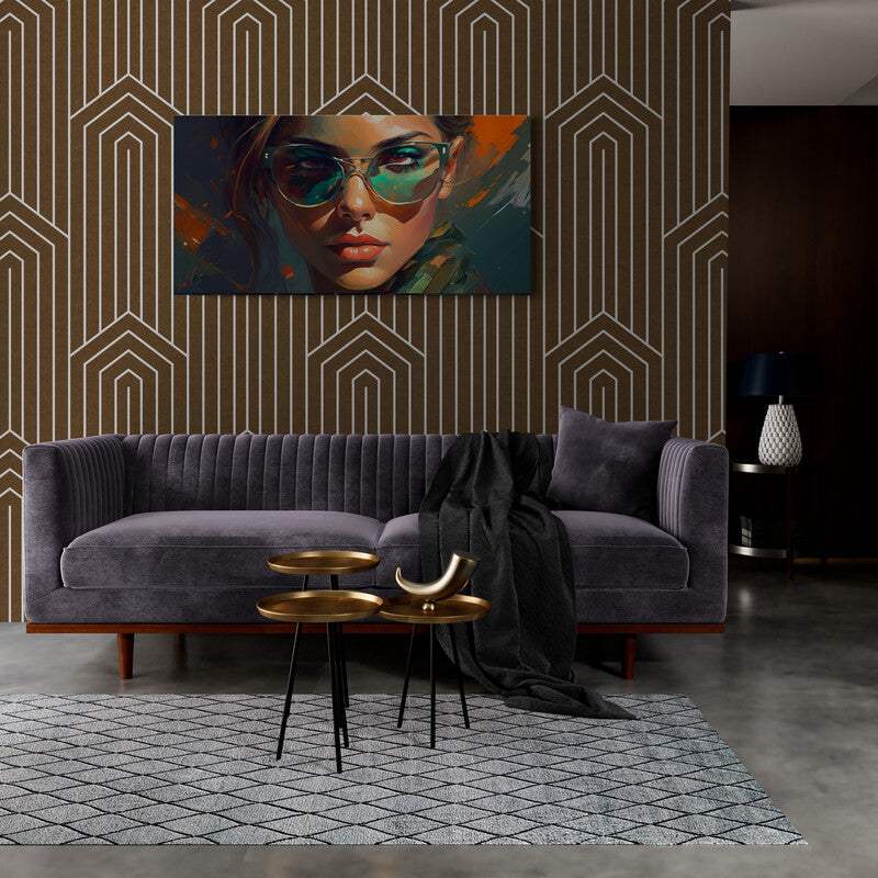 Luxurious Color Worlds: Design Canvas. Fir Green, Dark Green, Gray. by Luisa Viktoria.