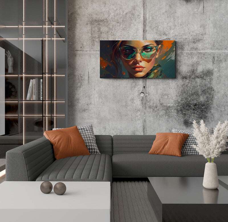Luxurious Color Worlds: Design Canvas. Fir Green, Dark Green, Gray. by Luisa Viktoria.