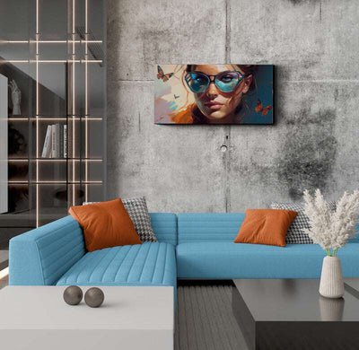 Luxurious Color Worlds: Design Canvas. Sky Blue, Deep Aubergine. by Luisa Viktoria.