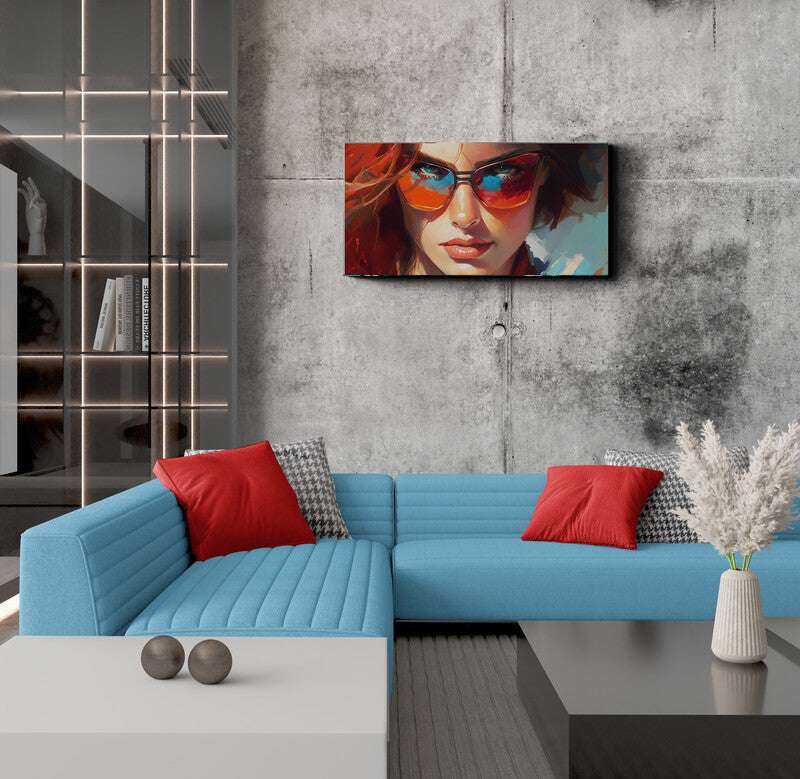 Luxurious Color Worlds: Design Canvas. Red, Blue, White. by Luisa Viktoria.