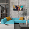 Luxurious Color Worlds: Design Canvas. Turquoise, orange. by Luisa Viktoria.