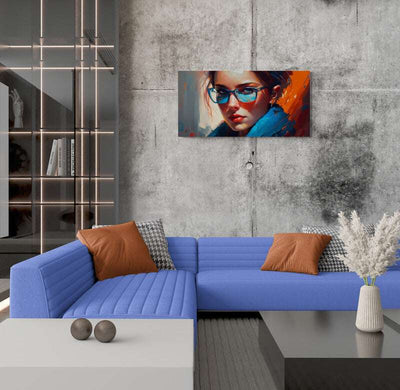 Canvas. Red and Blue. by Luisa Viktoria.