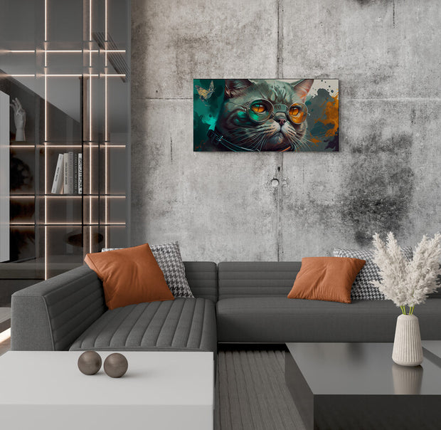 Luxurious Color Worlds: Design Canvas. British Shorthair Cat. by Luisa Viktoria.