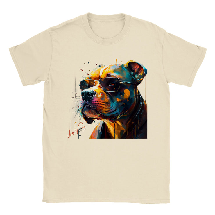 trend art design t-shirt. American pit bull. Luisa Viktoria