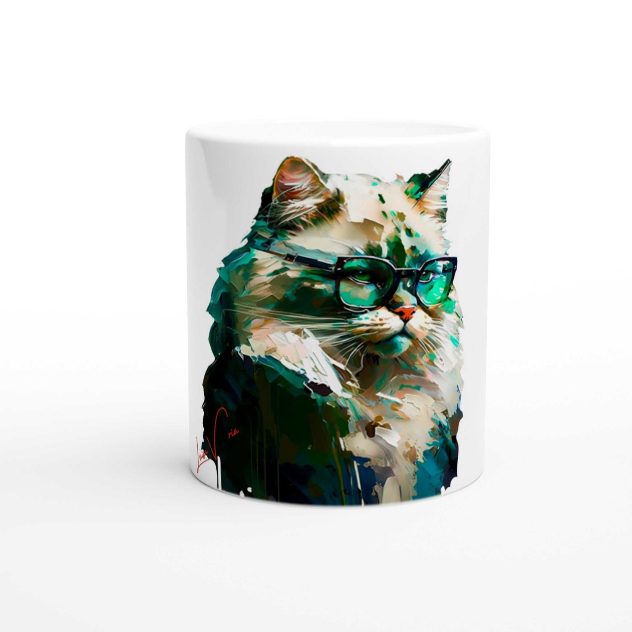 Ragdoll Сat ceramic coffee mug Design gift, by Luisa Viktoria