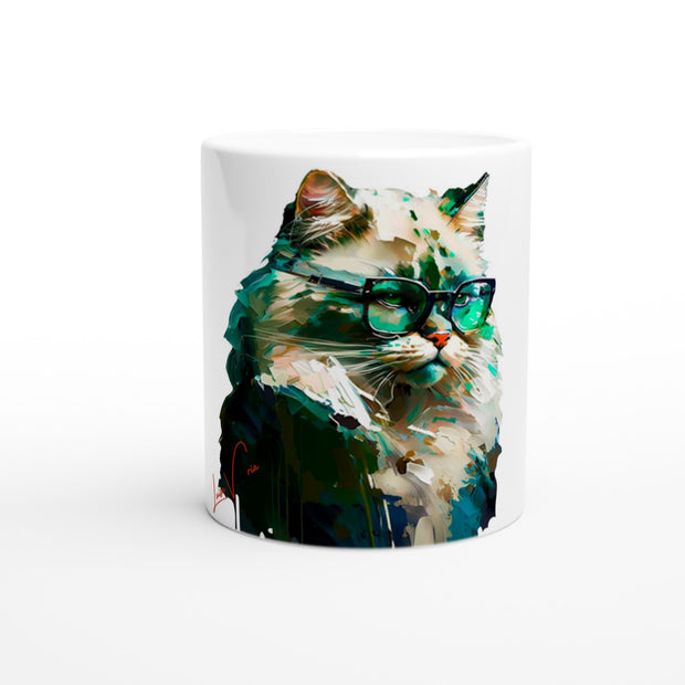 Ceramic Mug 11oz, Cat Ragdoll, Design gift, by Luisa Viktoria