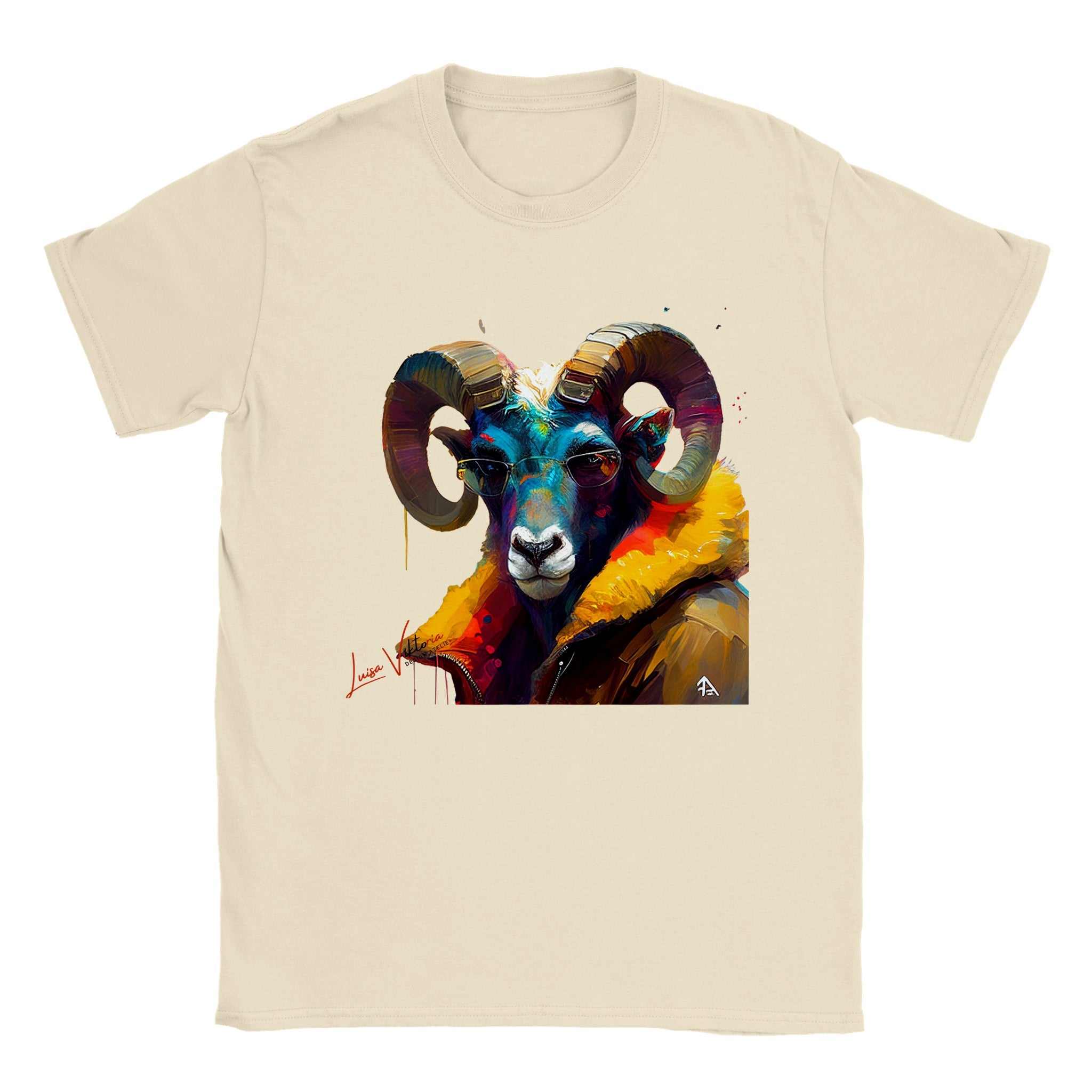Trend Art Design T-Shirt. Aries with glasses. Luisa Viktoria