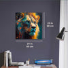 Golden Lion with glasses luxury wall art decor unique gift Luisa-Viktoria