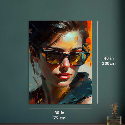Inspiring woman portrait colorful poster art print