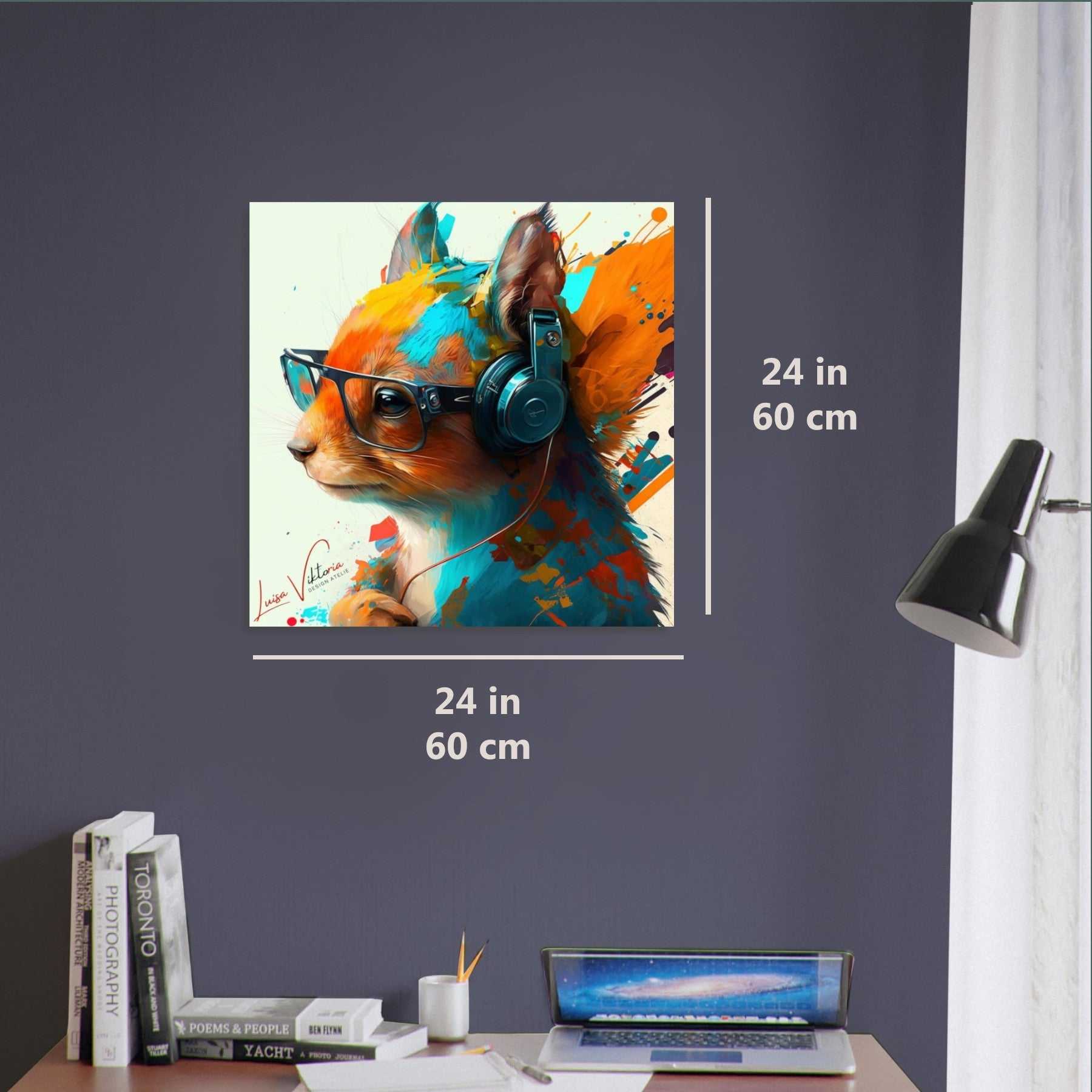 Squirrel luxury wall art decor unique gift Luisa-Viktoria