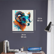 Carpicorn with glasses wall art animal art design by Luisa Viktoria