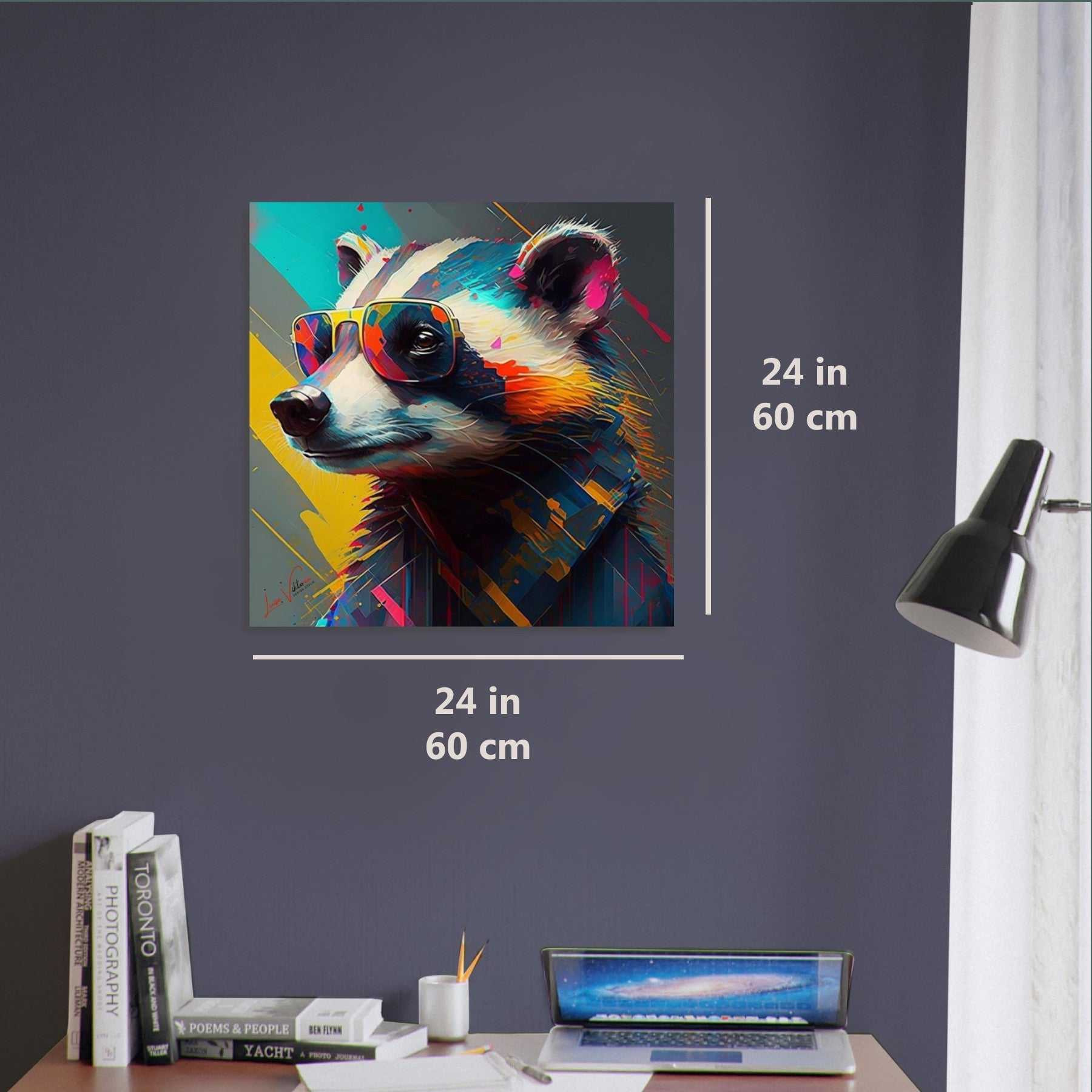 Badger luxury wall art decor unique gift Luisa-Viktoria