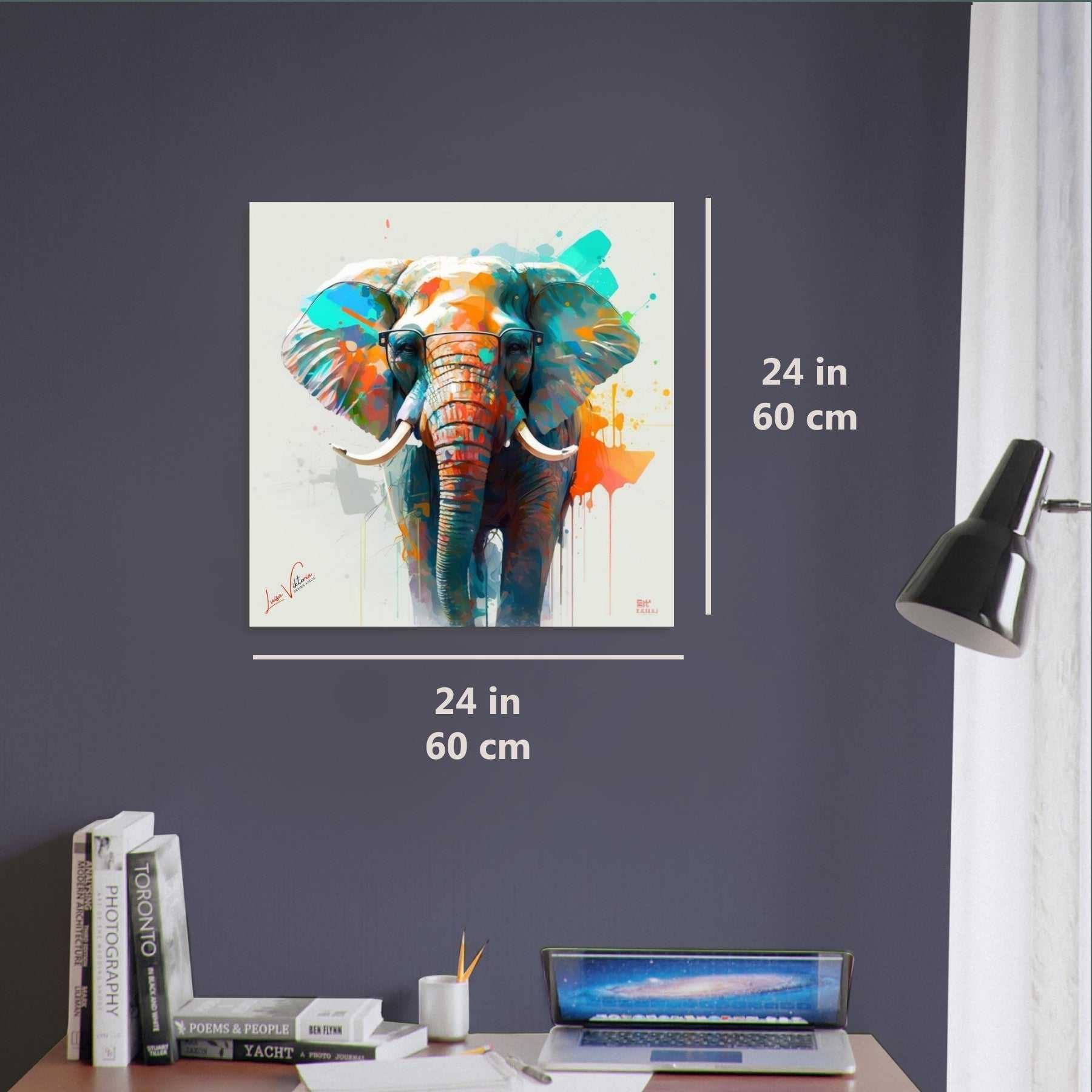 Elephant luxury wall art decor unique gift Luisa-Viktoria