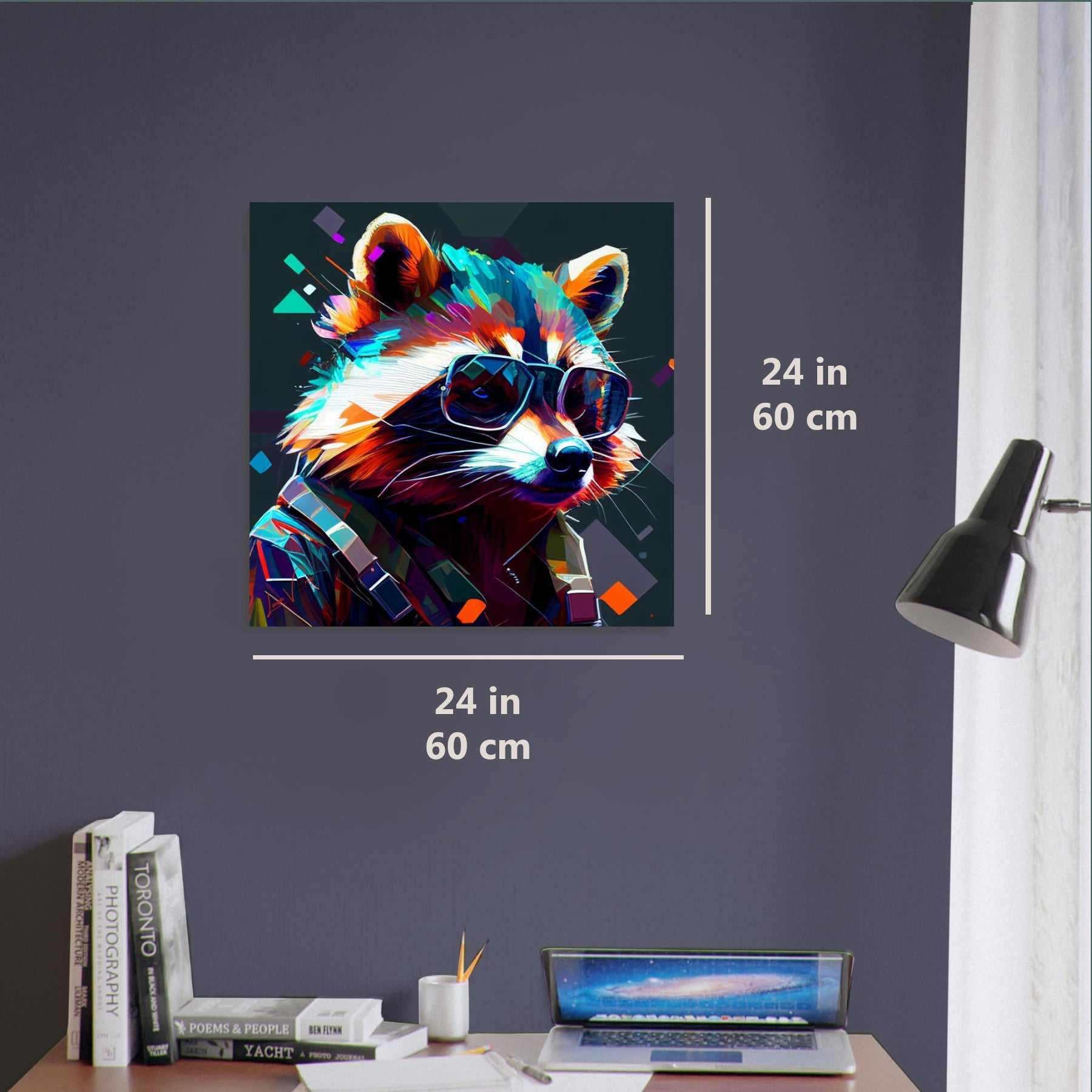 Raccoon luxury wall art decor unique gift Luisa-Viktoria