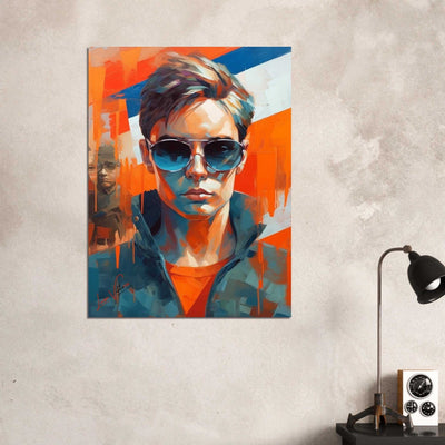 Cool guy colorful poster art print