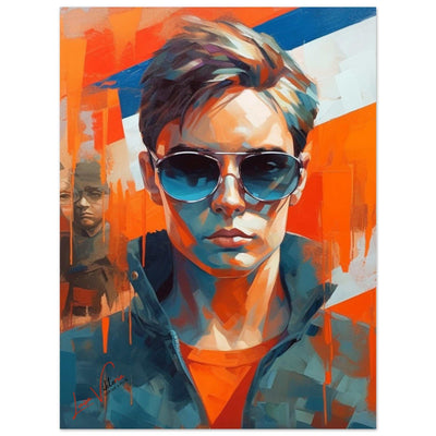 Cool guy colorful poster art print