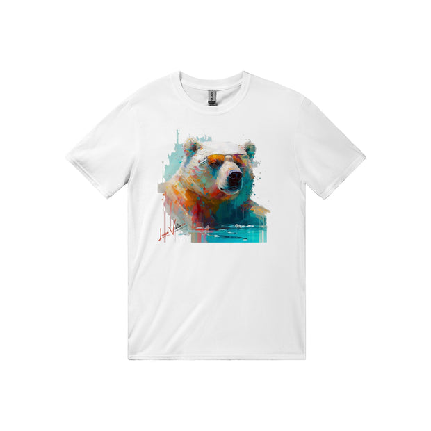 Unisex Trend Art Design T-Shirt. Polar bear. Luisa Viktoria