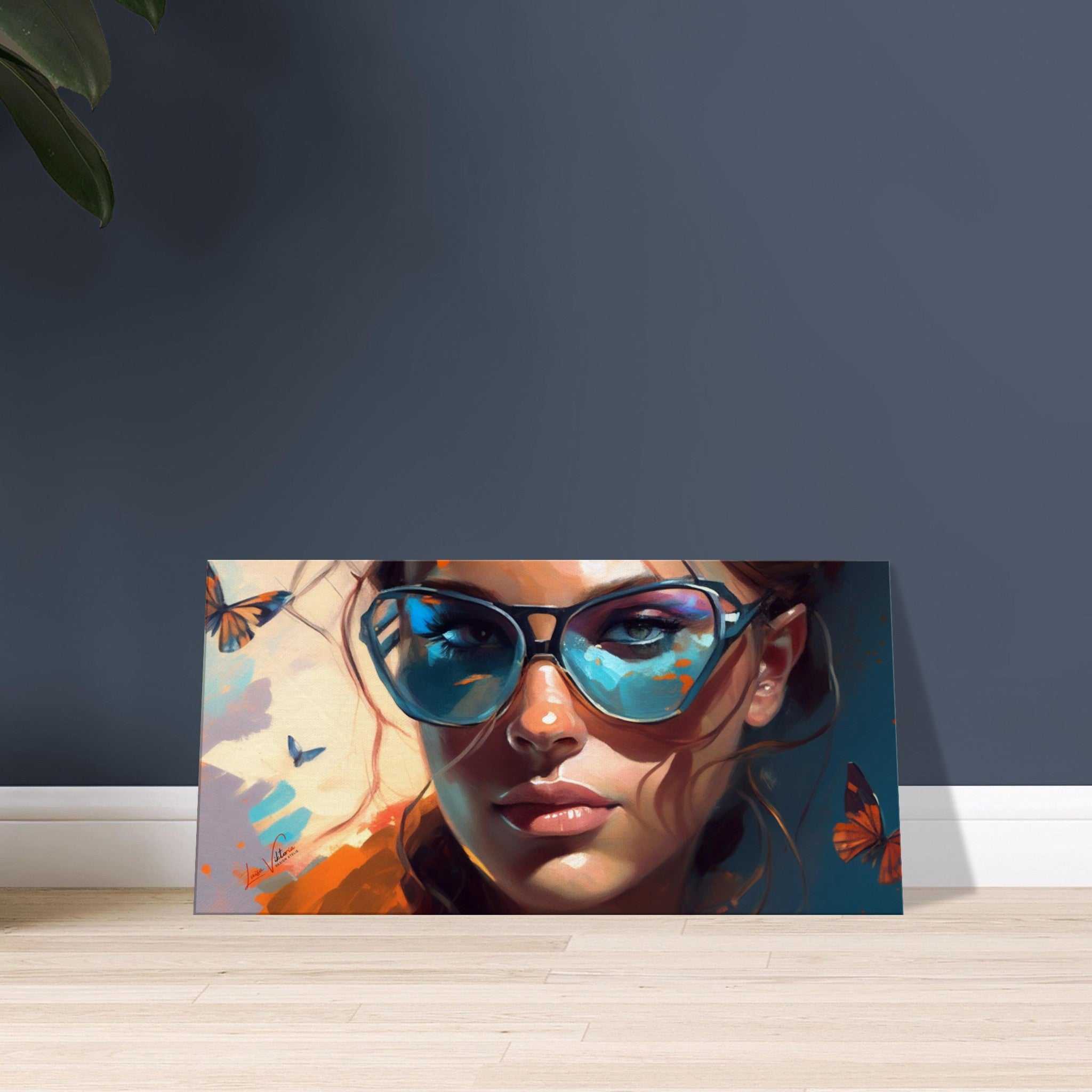Luxurious Color Worlds: Design Canvas. Sky Blue, Deep Aubergine. by Luisa Viktoria.