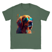 Unisex Trend Art Design T-Shirt. Golden retriever. Luisa Viktoria
