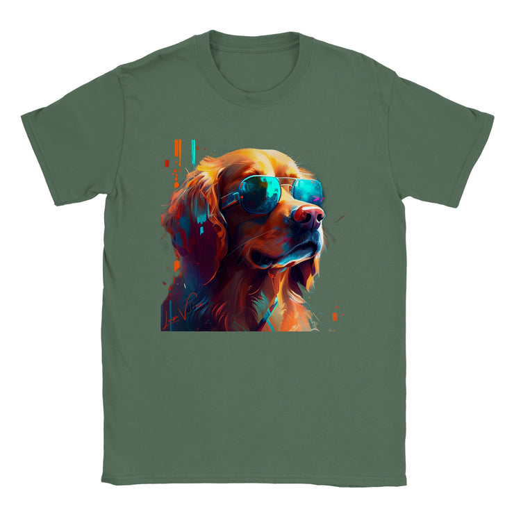 Unisex Trend Art Design T-Shirt. Golden retriever. Luisa Viktoria