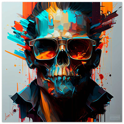 Man's Skull luxury wall art decor unique gift Luisa-Viktoria