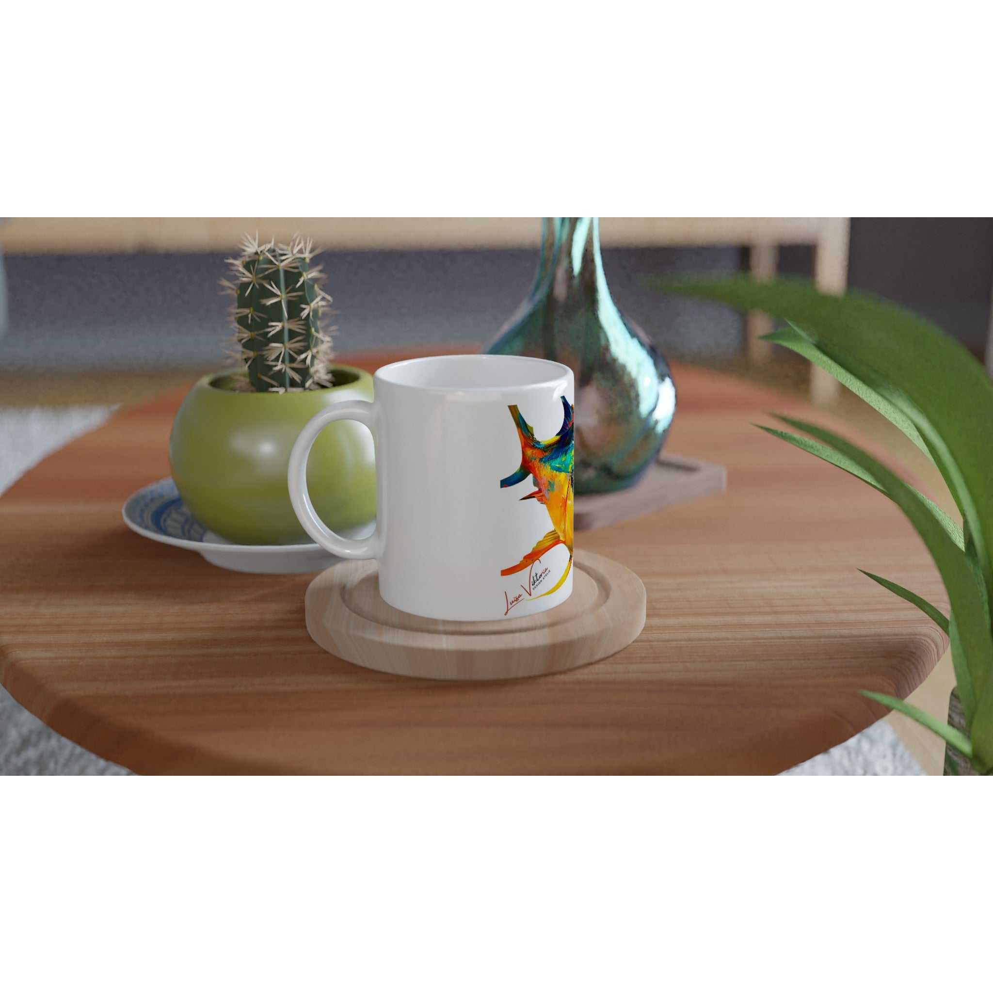 Ceramic Mug 11oz, Fish Tuna, Design gift, by Luisa Viktoria