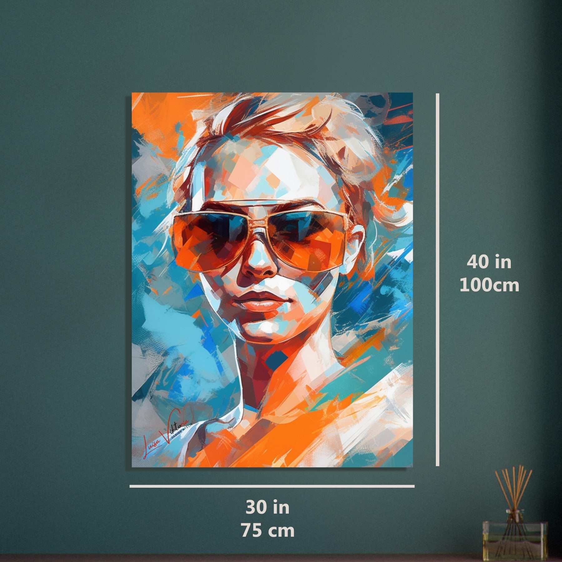 Blondie colorful poster art print