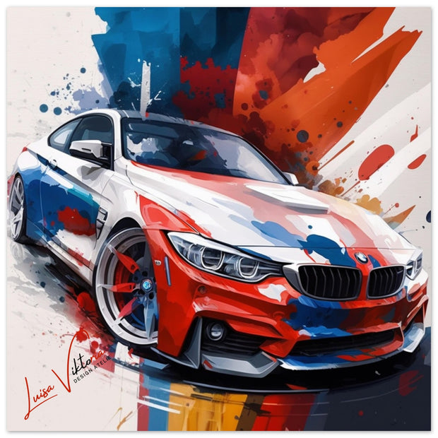 Car BMW 4 Coupe luxury wall art decor is a unique gift Luisa-Viktoria