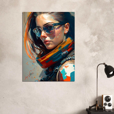 Woman's portrait colorful poster art print