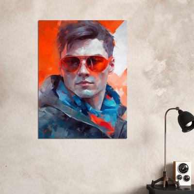Modern guy colorful poster art print
