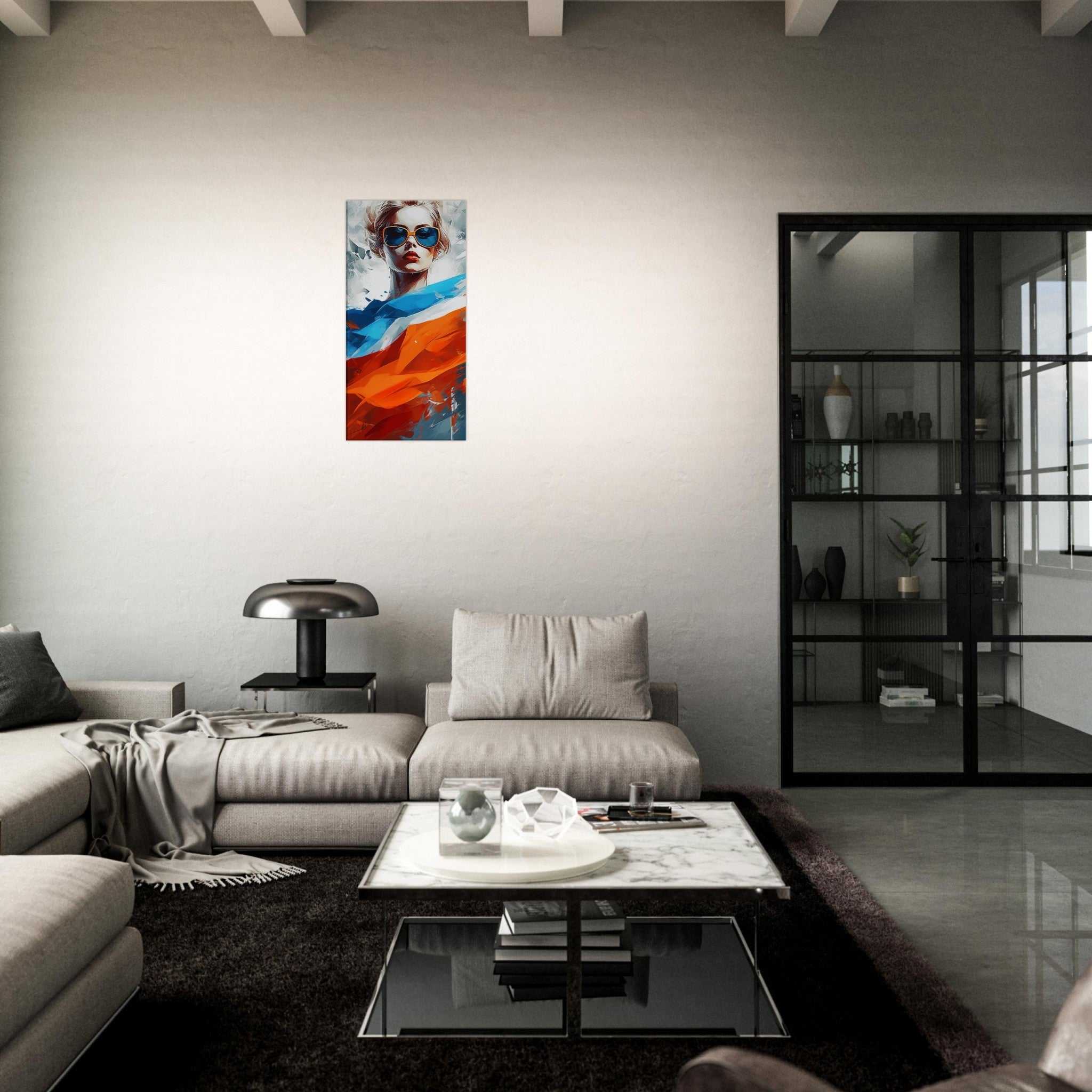 Woman for freedom vertical canvas wall art print