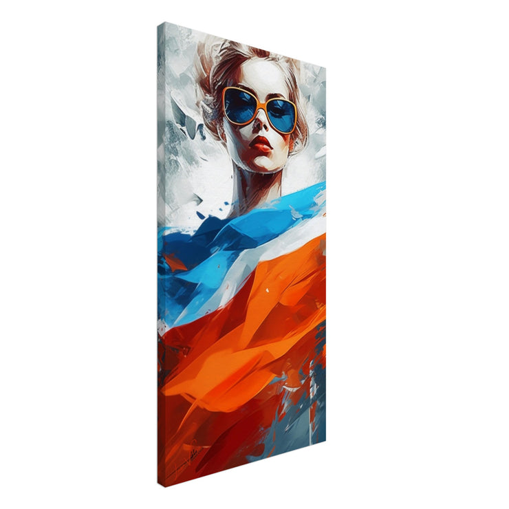 Luxury trendy canva, woman for freedom. Colorful Wall Art, canvas gift, Luisa Viktoria.