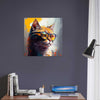 Forex prints, Cat with glasses, animal art, design gift, by Luisa Viktoria