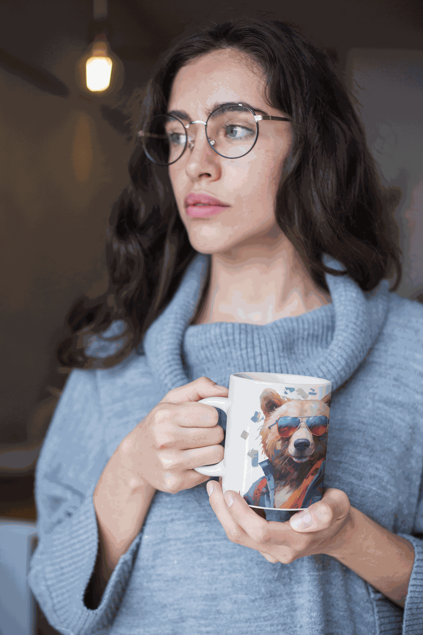 Bear ceramic coffee mug