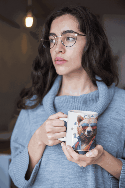 Bear ceramic coffee mug