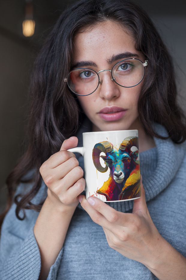 Ceramic Mug 11oz, Aries, Design gift, by Luisa Viktoria