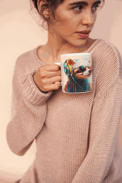 Ferret ceramic coffee mug