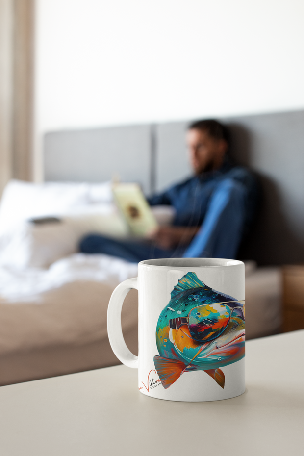 Trout Fish ceramic coffee mug