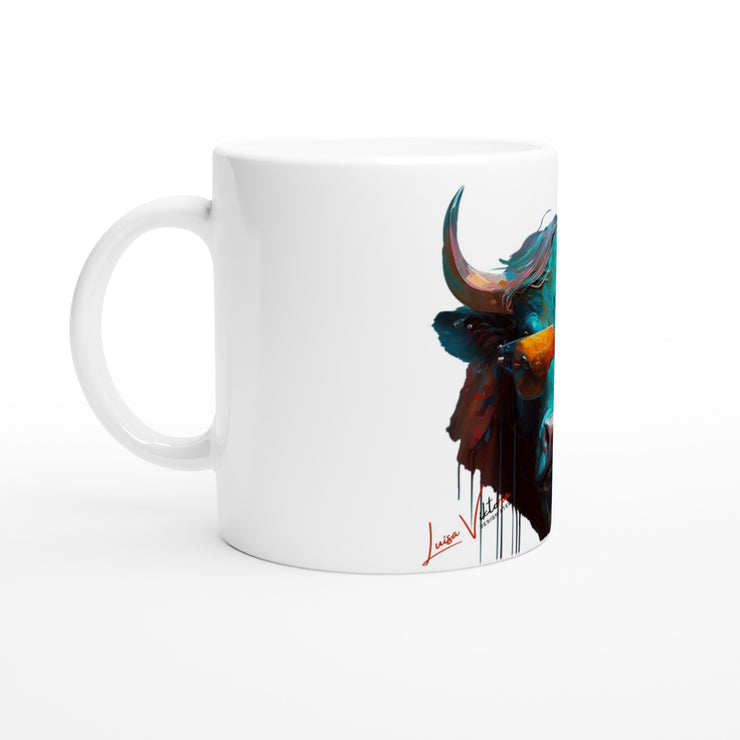 Bull with sunglasses, Design gift, by Luisa Viktoria