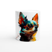 Ceramic Mug 11oz, Dog Chihuahua, Design gift, by Luisa Viktoria