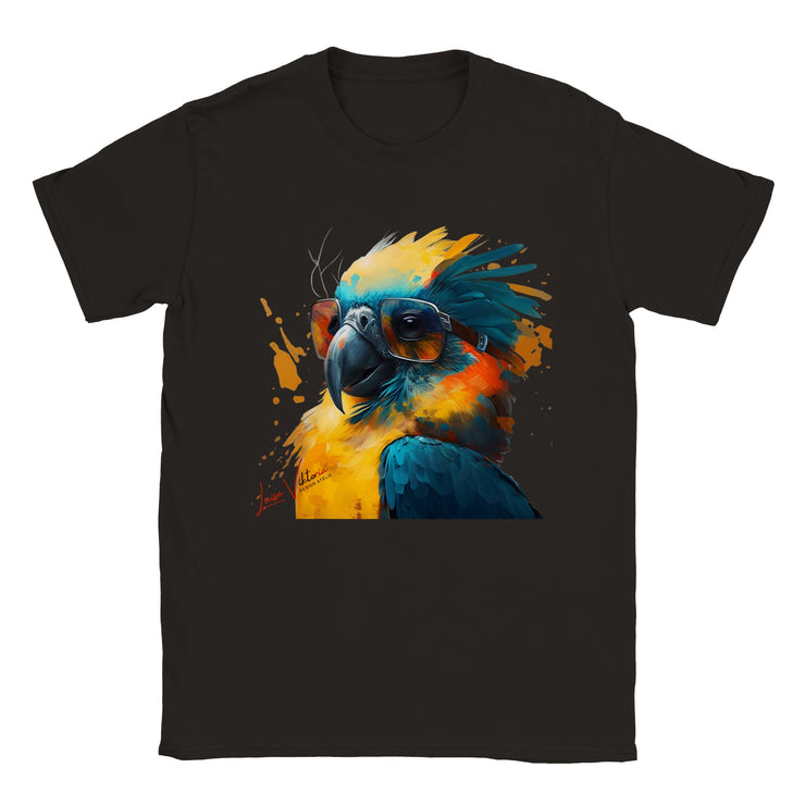 Unisex Trend Art Design T-Shirt. Parrot. Luisa Viktoria