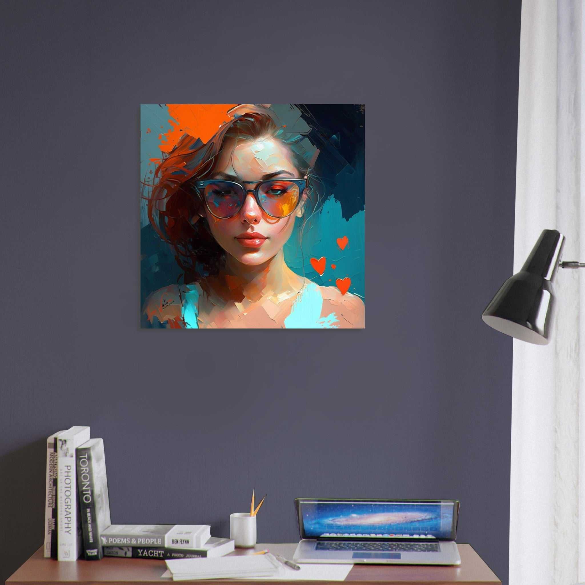 Girl and Love luxury wall art decor unique gift