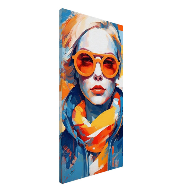 Luxury trendy canvas, looking to the future. colorful wall art, canvas gift, Luisa Viktoria.