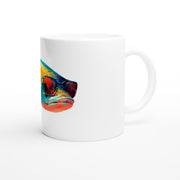 Ceramic Mug 11oz, Fish Salamon, Design gift, by Luisa Viktoria