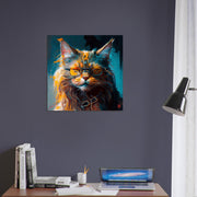 Forex prints, Maine coon, animal art, design gift, by Luisa Viktoria