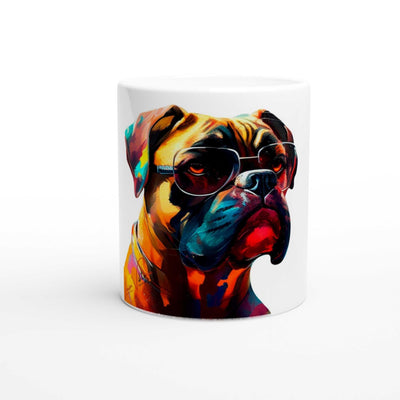 Boxer Dog ceramic coffee mug Design gift, by Luisa Viktoria