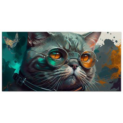 British shorthair cat horizontal canvas wall art print British Shorthair Cat. by Luisa Viktoria.