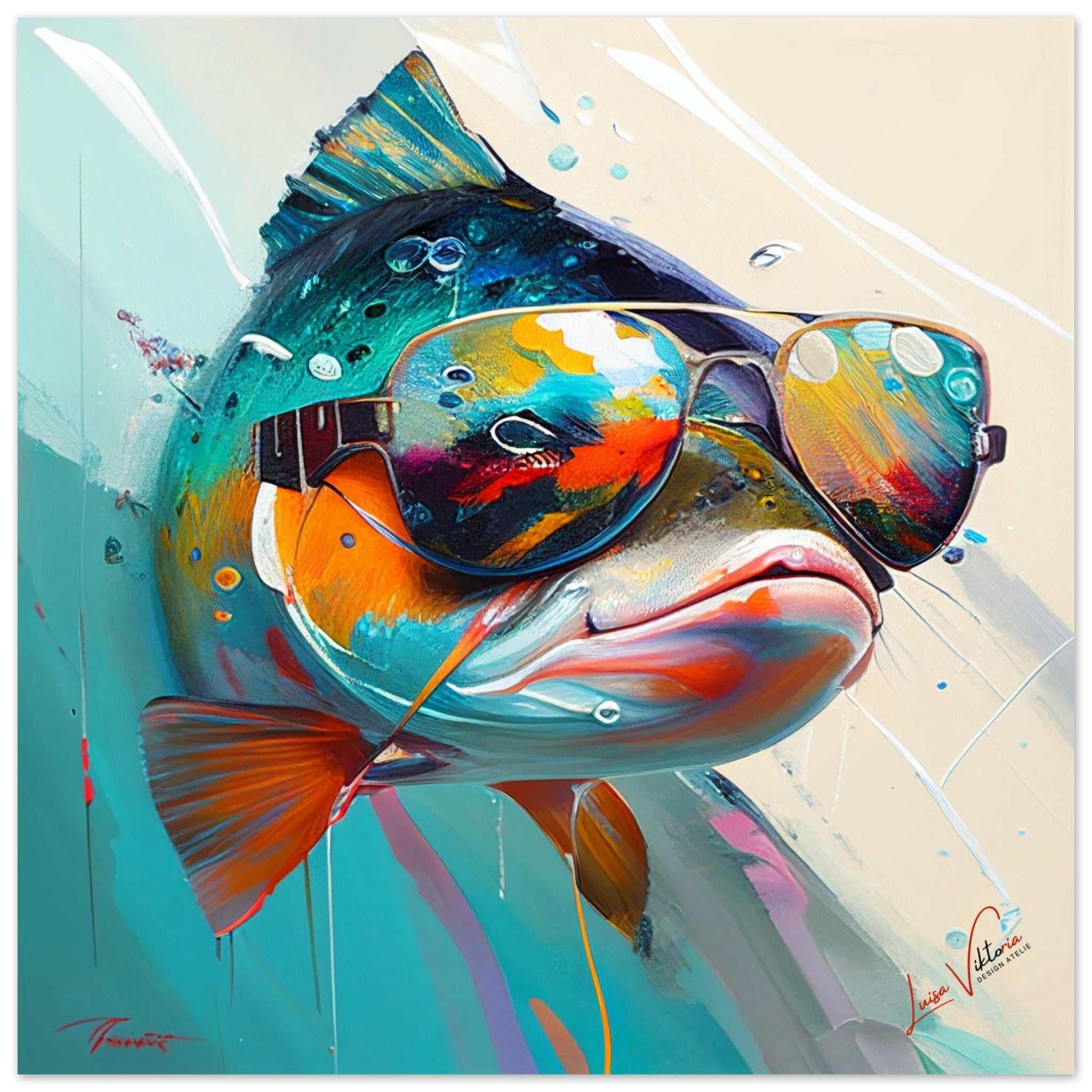 Trout Fish luxury wall art decor unique gift Luisa-Viktoria