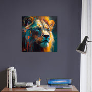 Lion wiht glasses, animal art, design gift, by Luisa Viktoria